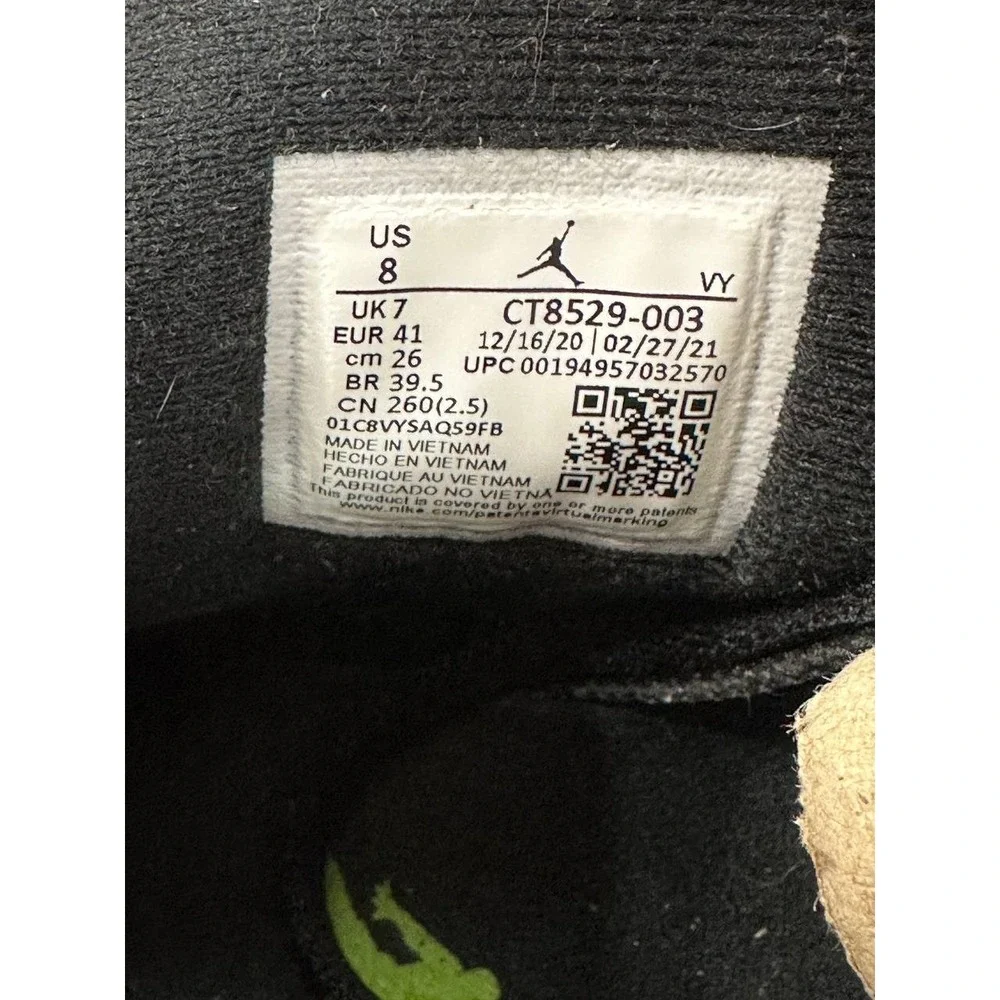 Nike Air Jordan 6 Retro 'Electric Green' CT8529-003 Men's Size 8